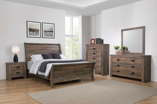 Frederick 5-piece California King Bedroom Set Weathered Oak