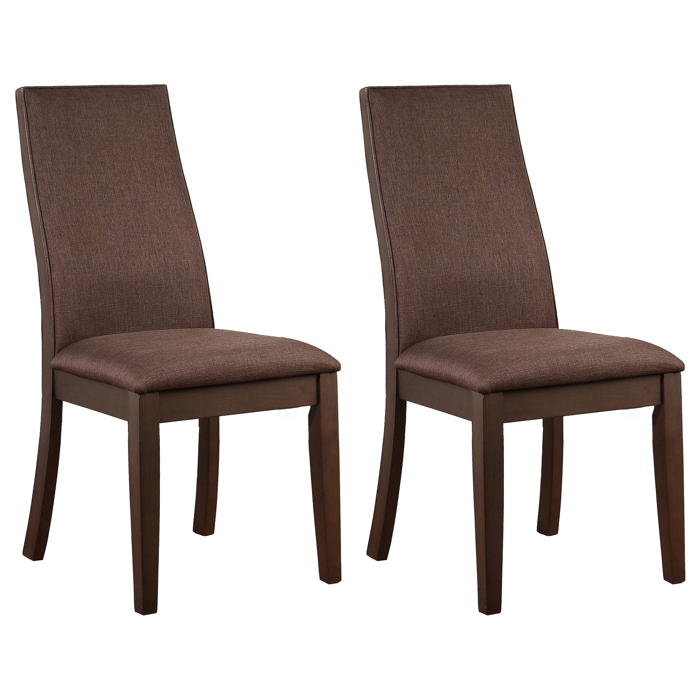Spring Creek Upholstered Side Chairs Rich Cocoa Brown (Set of 2)