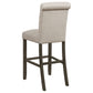 Balboa Tufted Back Bar Stools Beige and Rustic Brown (Set of 2)