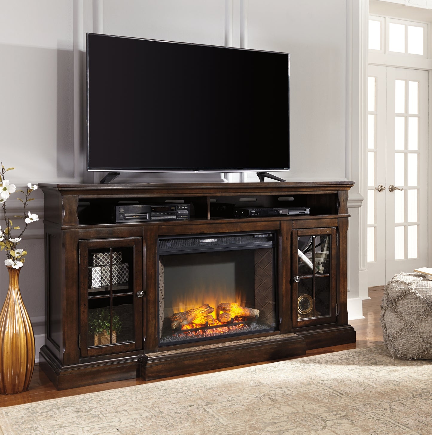 Roddinton XL TV Stand w/Fireplace Option