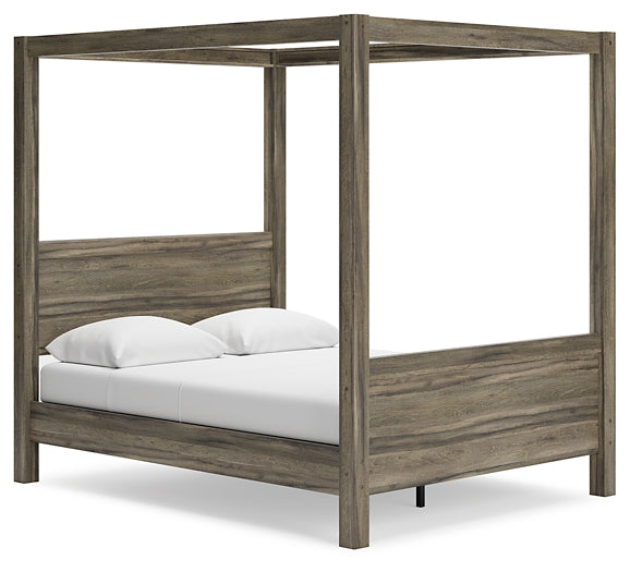 Ashley Express - Shallifer Queen Canopy Bed with Dresser and 2 Nightstands