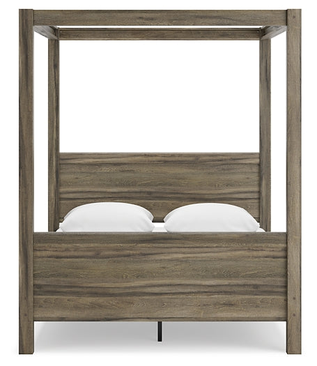 Ashley Express - Shallifer Queen Canopy Bed with Dresser and 2 Nightstands