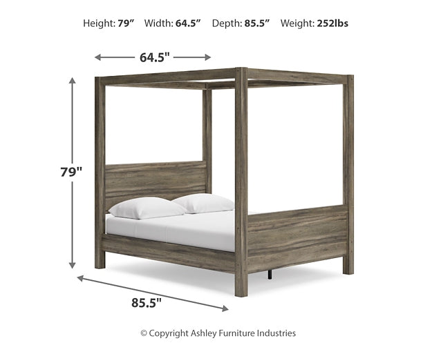 Ashley Express - Shallifer Queen Canopy Bed with Dresser and Chest