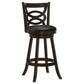 Calecita Swivel Bar Stools with Upholstered Seat Cappuccino (Set of 2)