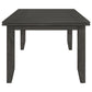 Dalila Rectangular Plank Top Dining Table Dark Grey