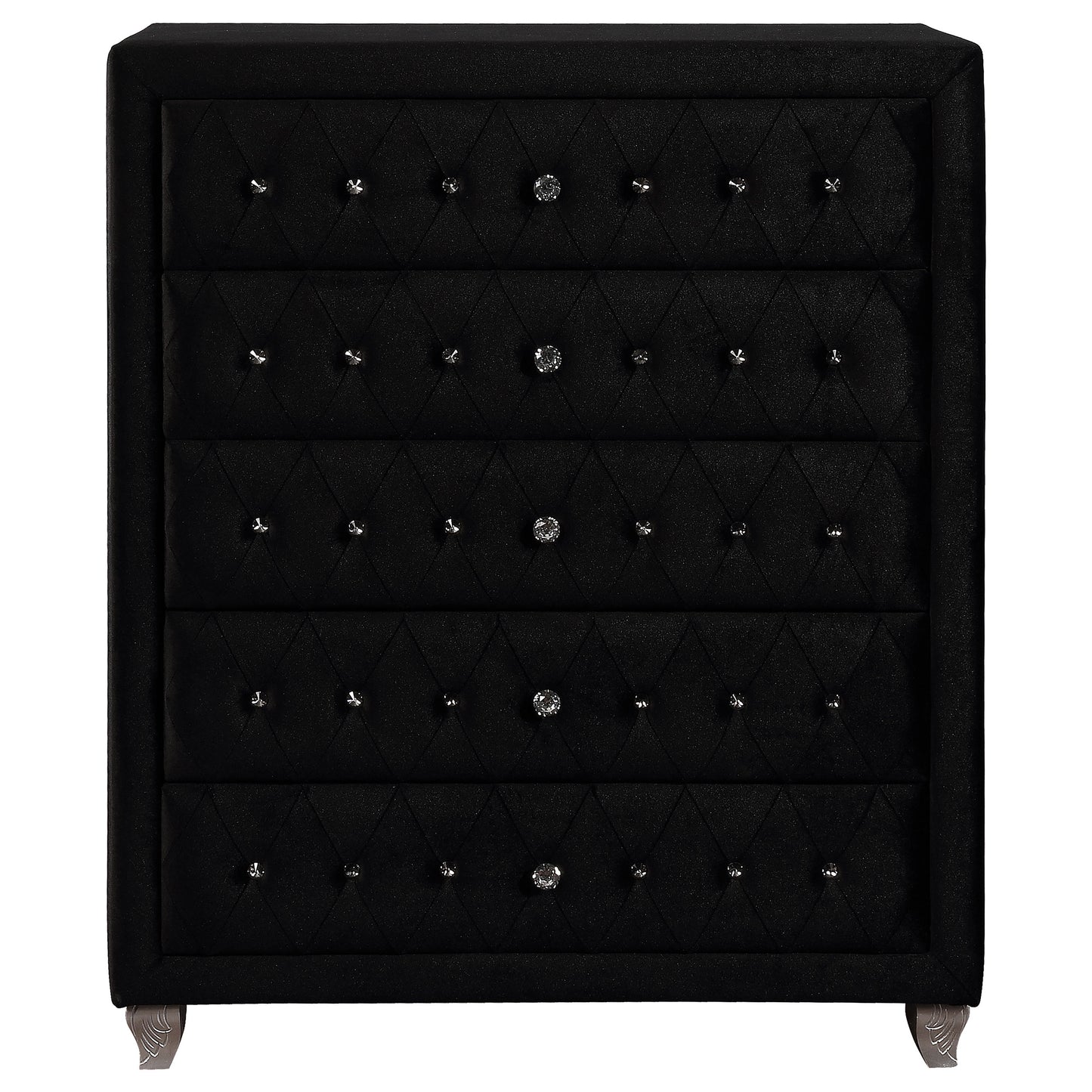 Deanna 5-drawer Bedroom Chest Black