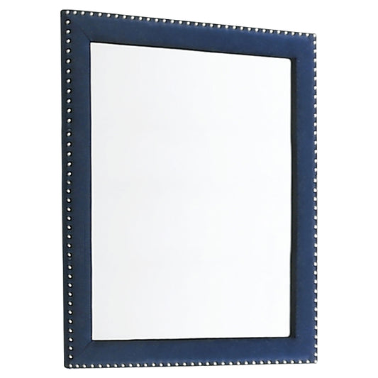 Melody Upholstered Dresser Mirror Pacific Blue