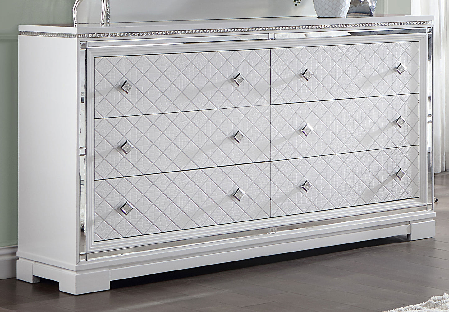 Eleanor Rectangular 6-drawer Dresser White