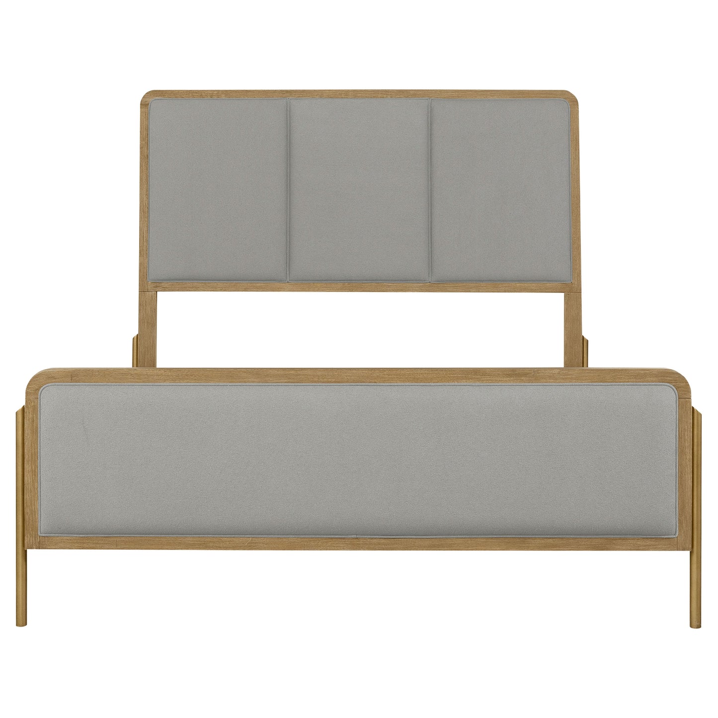 Arini Upholstered Eastern King Panel Bed Sand Wash and Grey