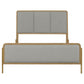 Arini Upholstered Eastern King Panel Bed Sand Wash and Grey