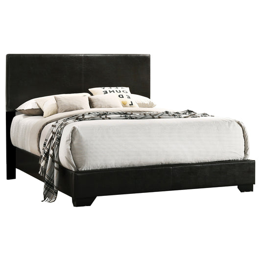 Conner Upholstered Full Panel Bed Black