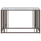 Adri Rectangular Glass Top Sofa Table Clear and Black Nickel