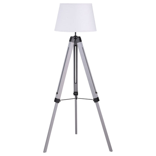 Dayton Adjustable Empire Shade Tripod Floor Lamp Grey